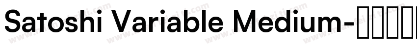 Satoshi Variable Medium字体转换